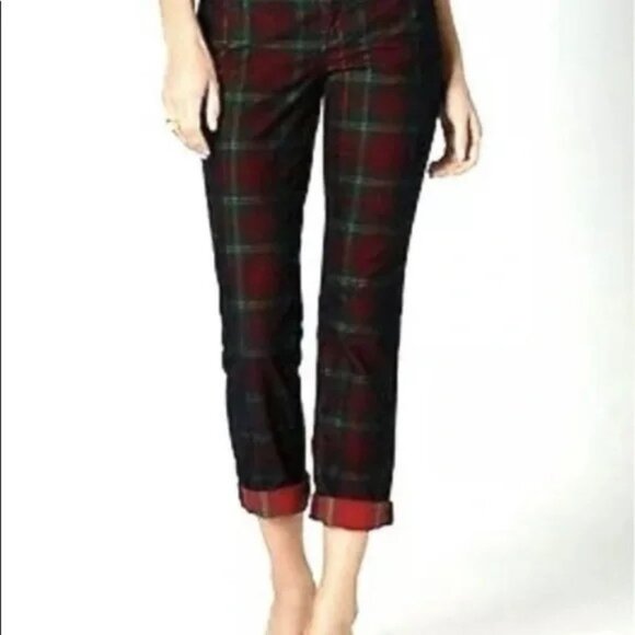 Anthropologie Pilcro Hyphen Plaid Corduroy Pants Size 28 - Picture 2 of 9